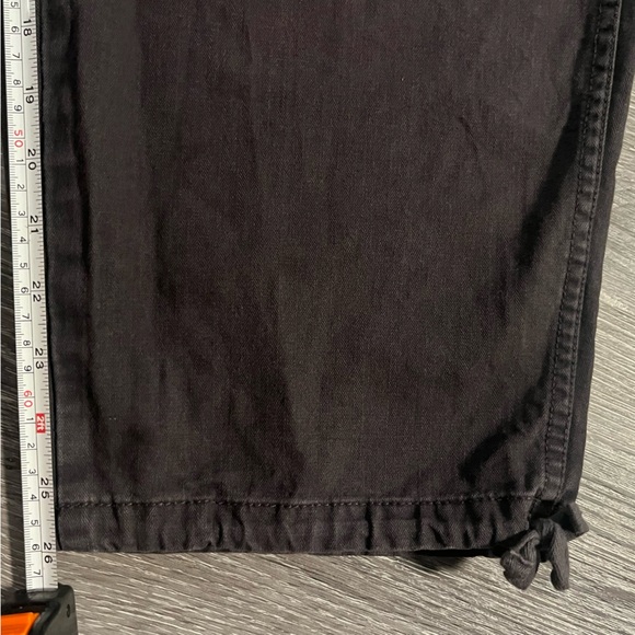 Madewell Garment-Dyed Cargo Jogger Pants Black Coal Size 31 Baggy Pull On Ankle - Picture 13 of 15